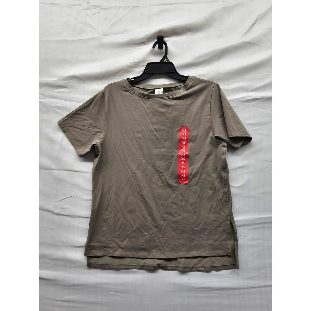 Member's Mark Womens Active Tee Brown Cotton Blend Workout Size XS